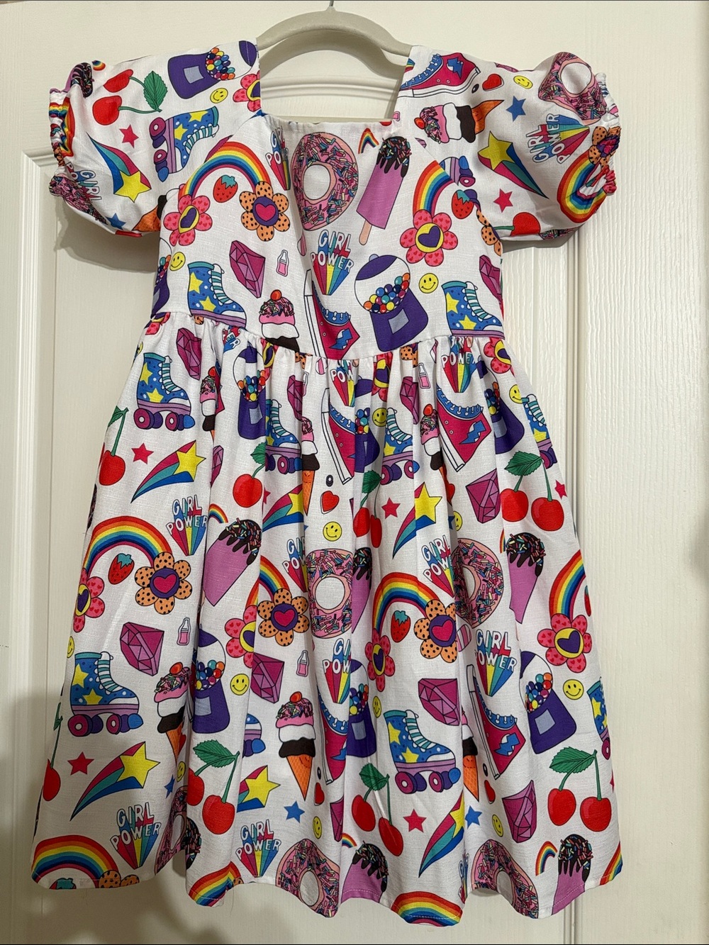Lola and the Boys Girls' Rainbow Pop Art Dress - Multicolor
